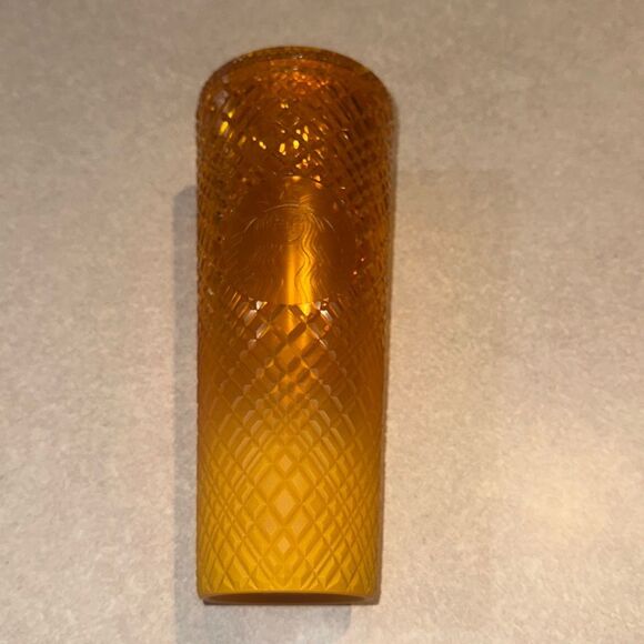 STARBUCKS 2022 Orange Mango Gradient Jeweled Venti Tumbler - Picture 1 of 6